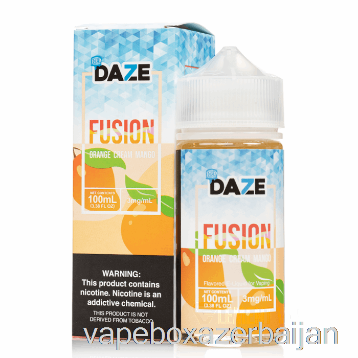 E-Juice Vape ICED Orange Cream Mango - 7 Daze Fusion - 100mL 3mg
